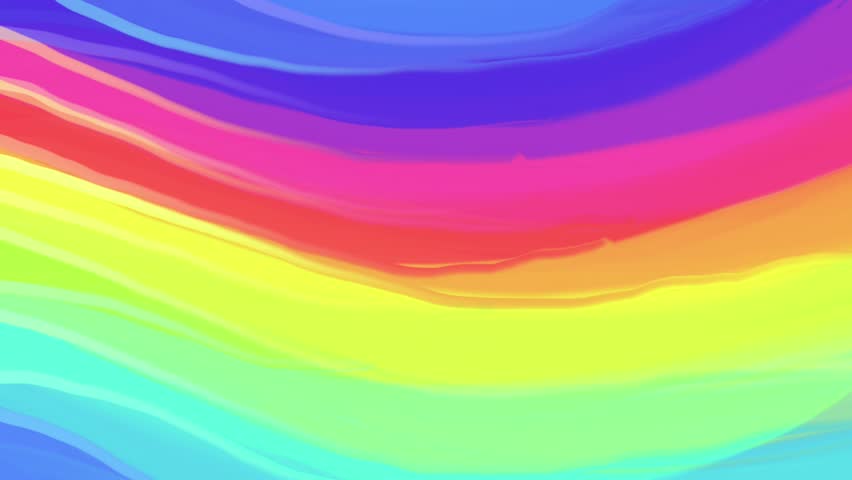 Rainbow Background. Hand Drawn, Painted Stock Footage Video (100%