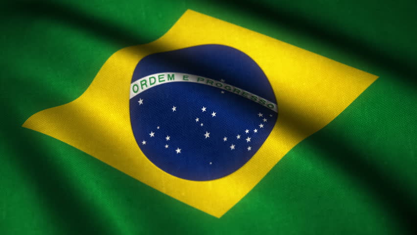 Flag of Brazil Waving in Stock Footage Video (100% Royalty-free ...