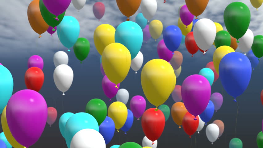 Colorful Balloons - Festive / Party Video Background Loop /// Lots Of ...