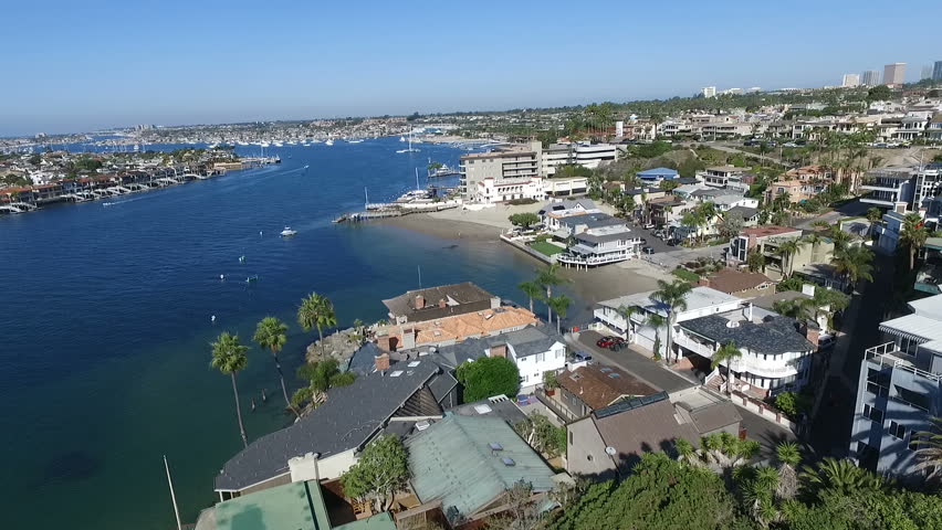 Newport Beach Harbor Aerial Stock Footage Video 22123474 ...