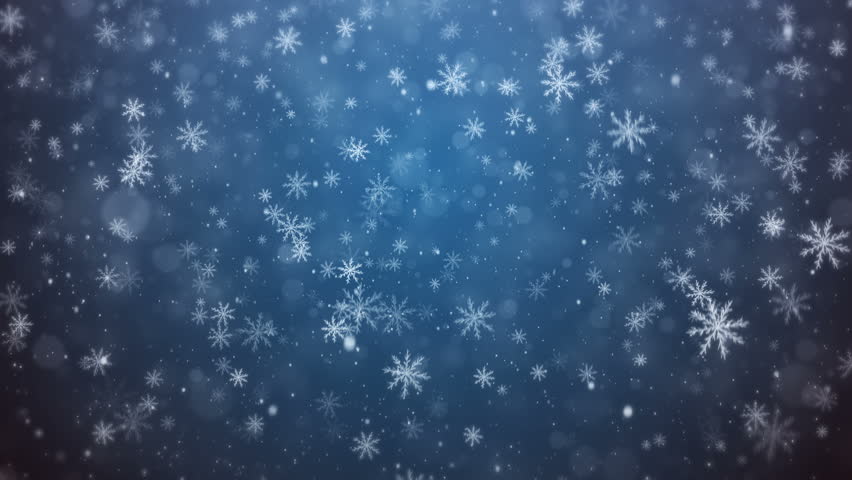 Snowflakes Falling Against A Blue Frosty Background Stock Footage Video ...