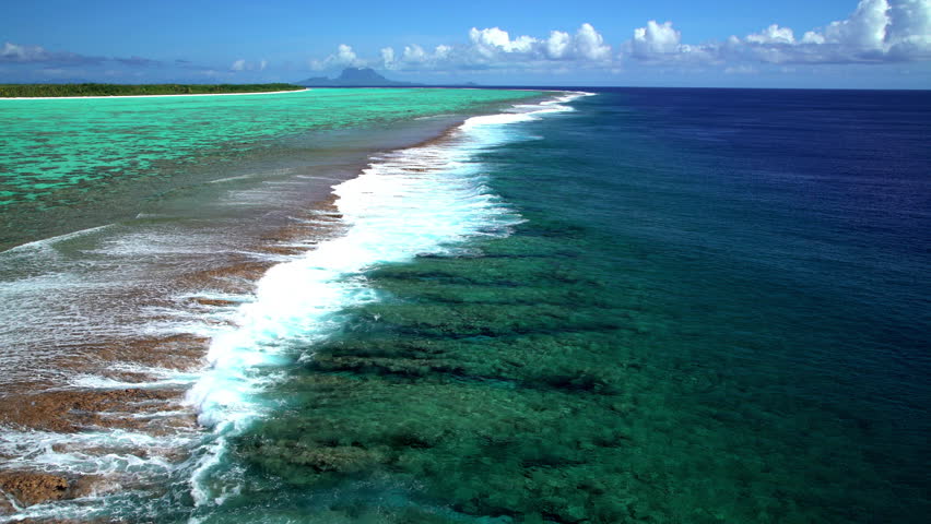 Aerial Tupai Bora Bora Society Islands French Polynesia Atoll Pacific ...