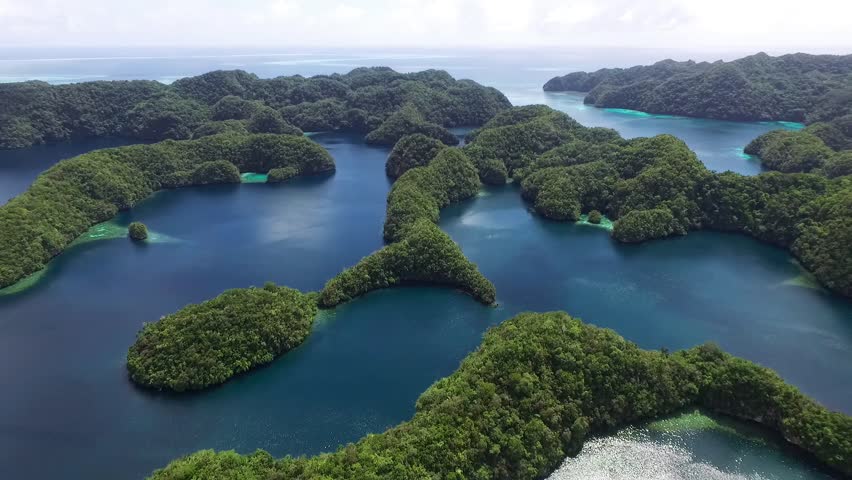 Landscape Of Koror Island In Palau. Palau Is An Archipelago Of Over 500 ...