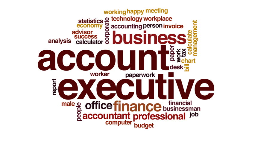 Account Executive Animated Word Cloud Stockvideos Filmmaterial