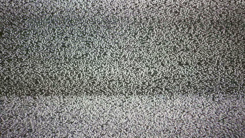 TV Screen Grainy Black And White Noise. 1920x1080 Hd Stock Footage