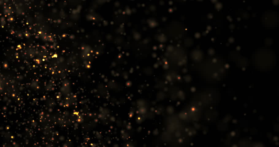 Abstract Gold Particles On Black Stock Footage Video (100% Royalty-free