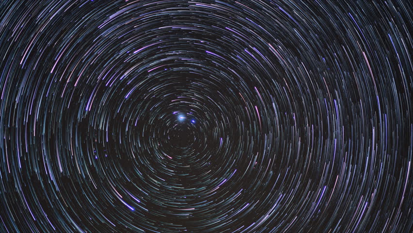 Stars Rotating North Pole Star. Night Sky Polaris 4K Time Lapse. Stock ...