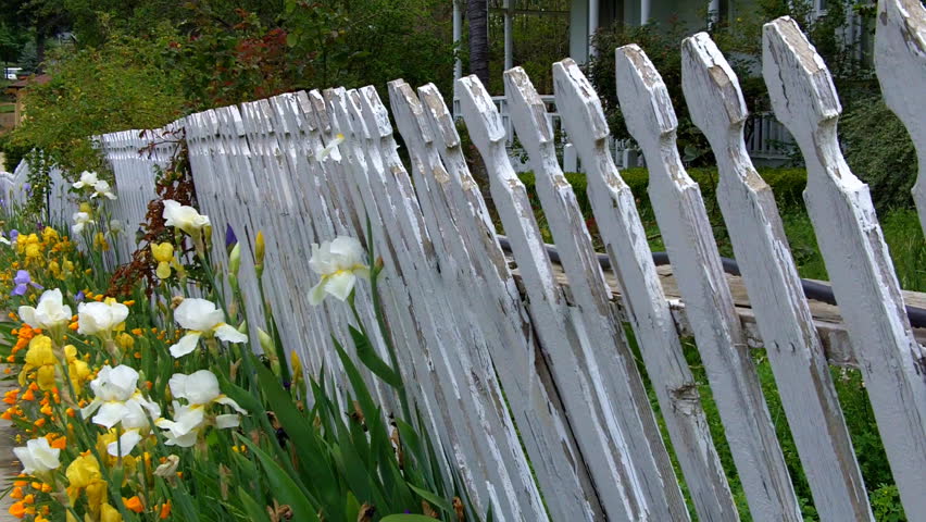 An Old White Picket Fence Stock Footage 100 Royalty Free An Old White Picket Fence Stock Footage 100 Royalty Free 2536394 Shutterstock