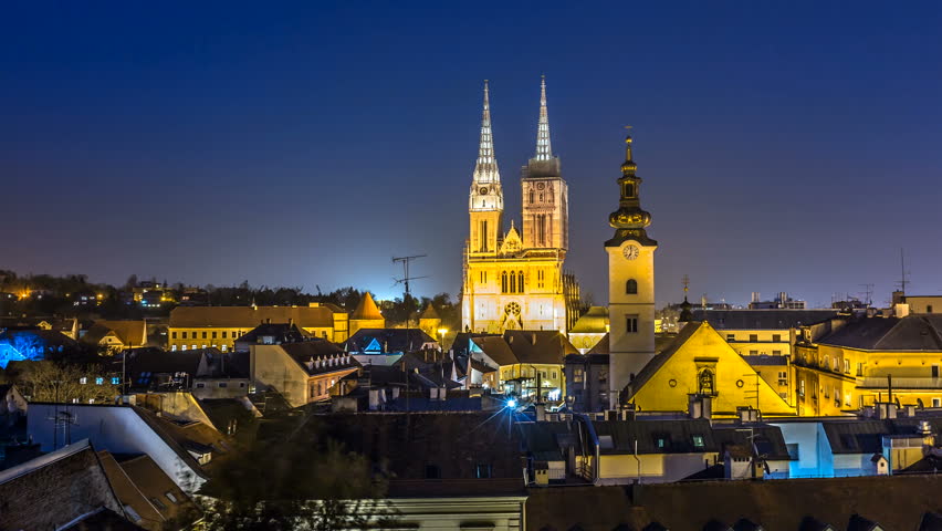 Night Cityscape in Zagreb, Croatia image - Free stock photo - Public ...