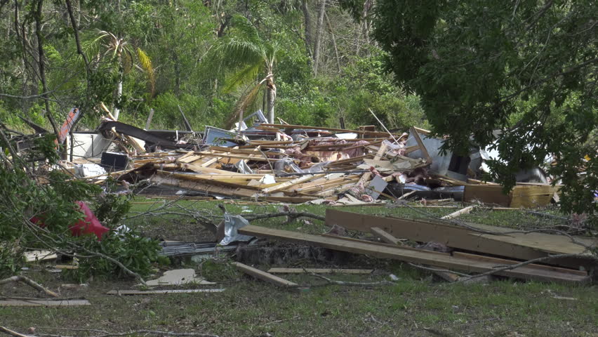 Fort Drum, FL/US - April 6, 2017 [EF-2 Tornado Damage Aftermath In The ...