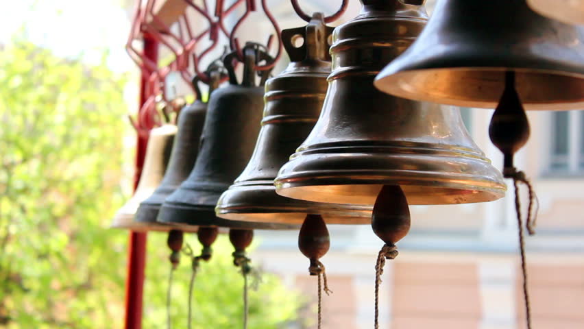 Church Bells Hanging On The Street Stock Footage Video 2594438 ...