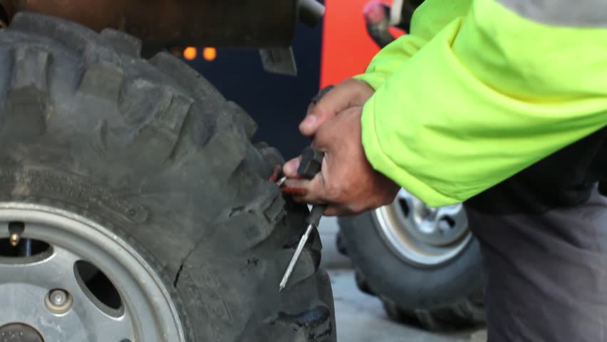 Header of flat tire