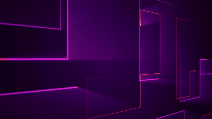 Abstract Technologic Background With Stripes And Particles. Animation ...