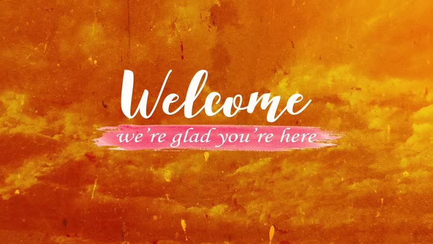 Welcome Background Featuring Grunge Clouds. Stock Footage Video (100%