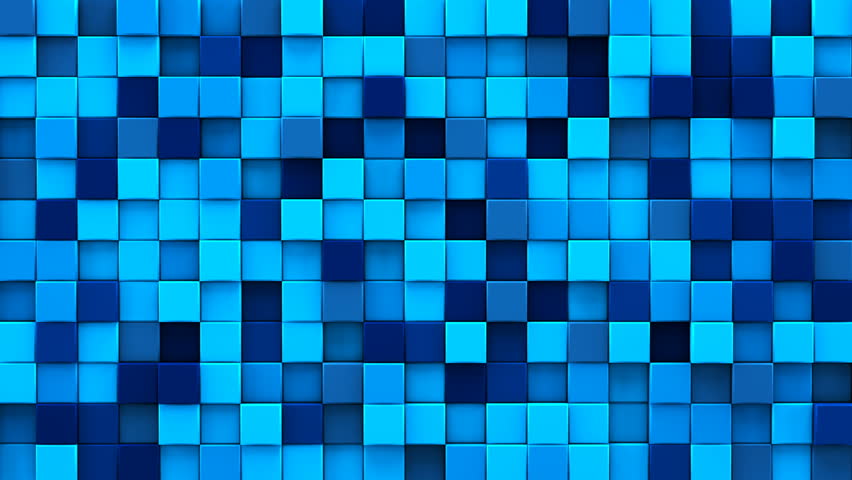 Randomly Extruded Blue Cubes Mosaic. Stock Footage Video (100% Royalty ...