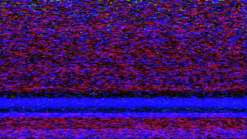 NTSC - Colorful TV Noise And TV Static Fill The Screen (Loop). Formats ...