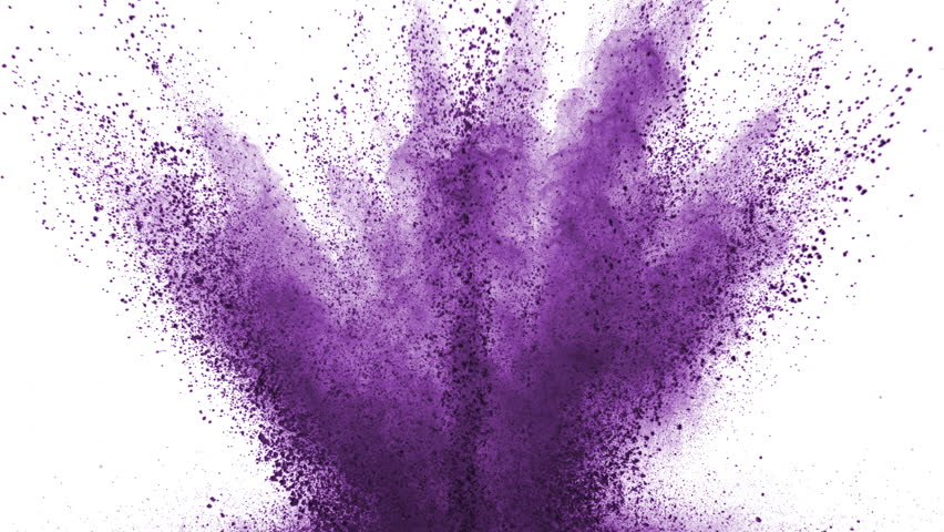 Purple Powder Exploding On White Stock Footage Video (100% ...