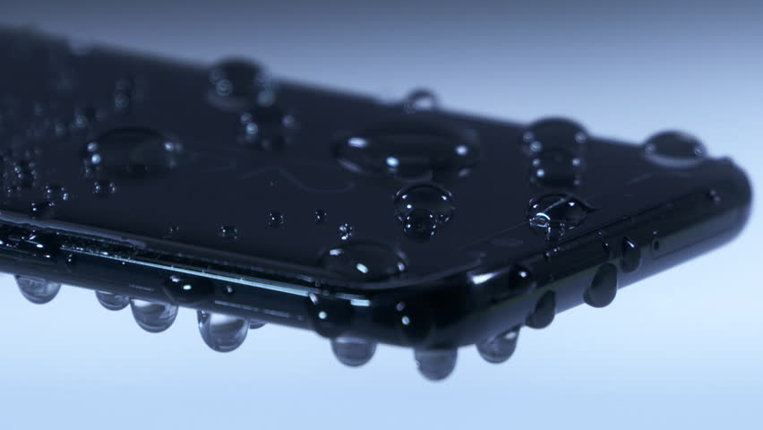 Wet Water-resistant And Waterproof Smartphone Covered With Droplets ...