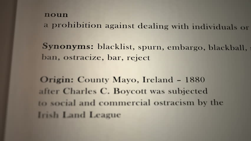 Header of boycott