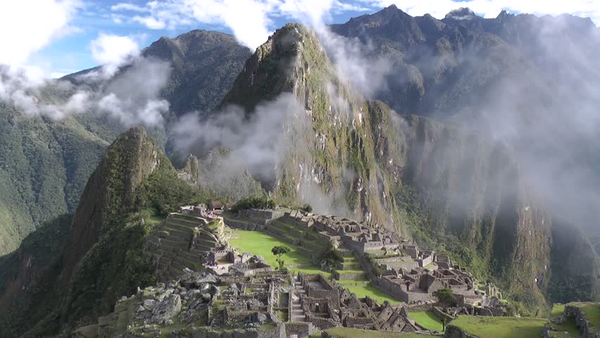 Machu Picchu Ancient City Of The Inca, Near Cuzco, Andes Mountains ...