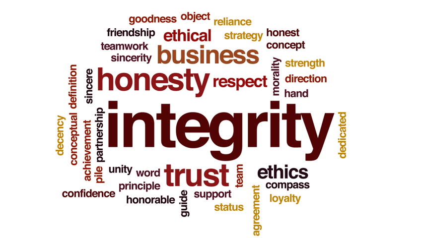 Integrity Animated Word Cloud, Text Design Animation. Stock Footage ...