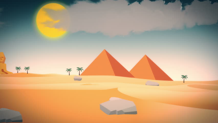 Ride Through A Cartoon Desert Seamless Loop Animated Road 