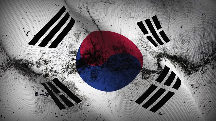 South Korea Map Flag Rotating On Black Animation Stock Footage Video ...