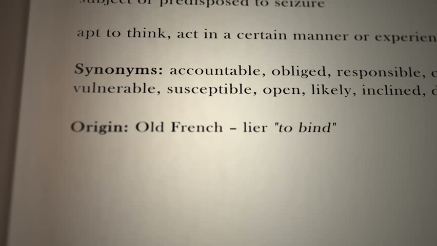 Header of liable