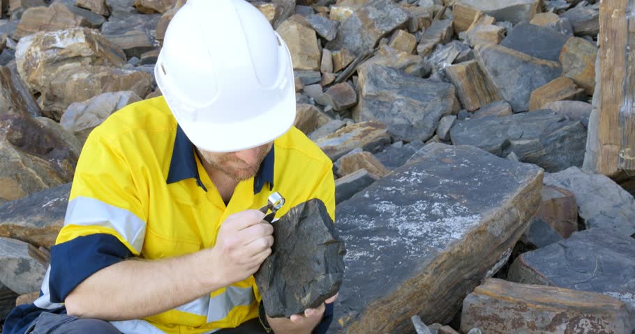 Mining Prospect Mineral Exploration Geologist Taking Field Rock Data ...