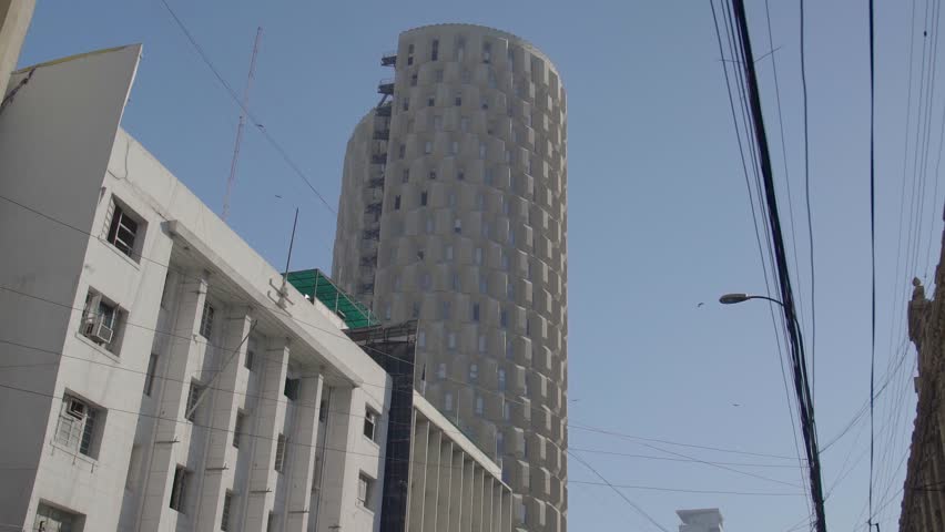 Hbl Skyscraper Tilt Down Shot Stock Footage Video 100 Royalty