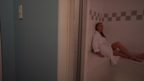 Mature young shower