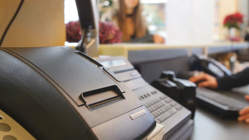 Hotel Front Desk Stock Footage 4k And Hd Clips 4k00 13internet Ticket Being Printed At Hotel Front Desk Issuing