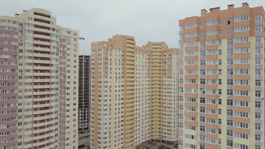 Aerial View. A Complex Of New High-rise Apartment Buildings In The City ...