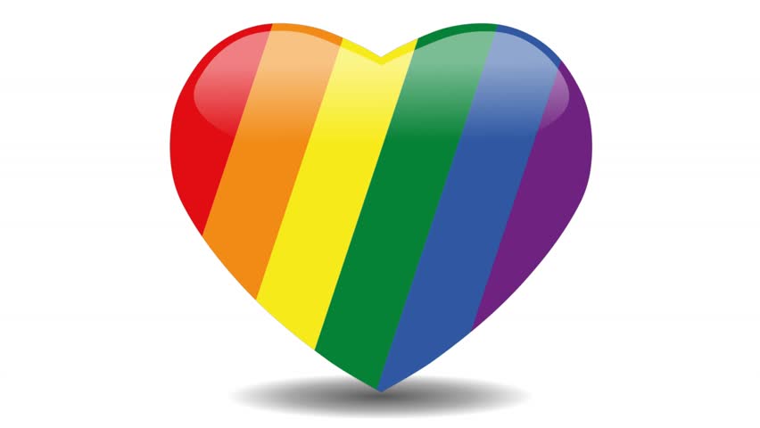 Animated Gay Pride Rainbow Flag Waving In The Wind, Close ...