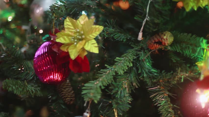 stock video of decorated branch od a christmas tree 12612794 hd00 19ornaments and balls on a christmas tree 1920x1080