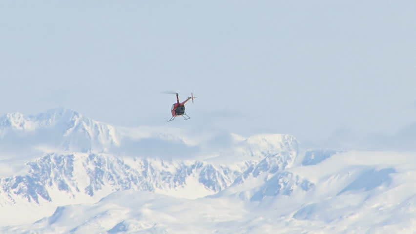Red 2-man Helicopter (robinson R22) Stock Footage Video (100% Royalty ...