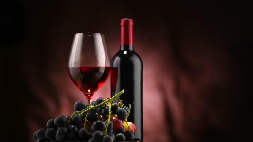 Wine Bottle And Glof Red Wine With Ripe G S Still Life Rotation 360 Degrees Red Wine Over Black Background Border Art Design 4k Uhd Wine Bottle And Glof Red Wine With Ripe G S Still Life Rotation 360 Degrees Red Wine Over Black Background Border Art Design 4k Uhd