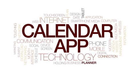 vídeo stock de calendar app animated word cloud 100 livre de