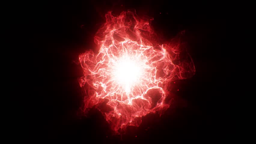 Red Energy Core with Waves Stock Footage Video (100% Royalty-free