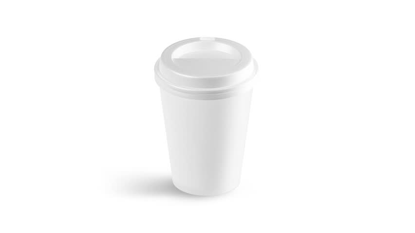 Download Blank White Coffee Mug Mockup Isolated, Looped Rotation ...