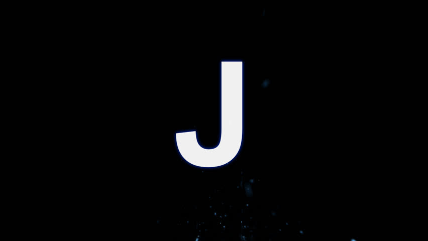 Letter J Black Background