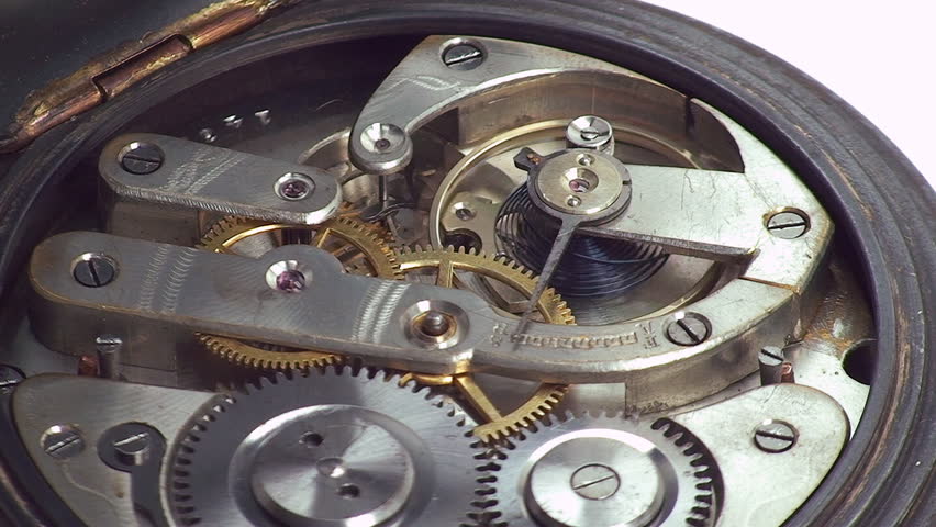 Old Silver Pocket Watch With The Second Hand Moving. Stock Footage ...