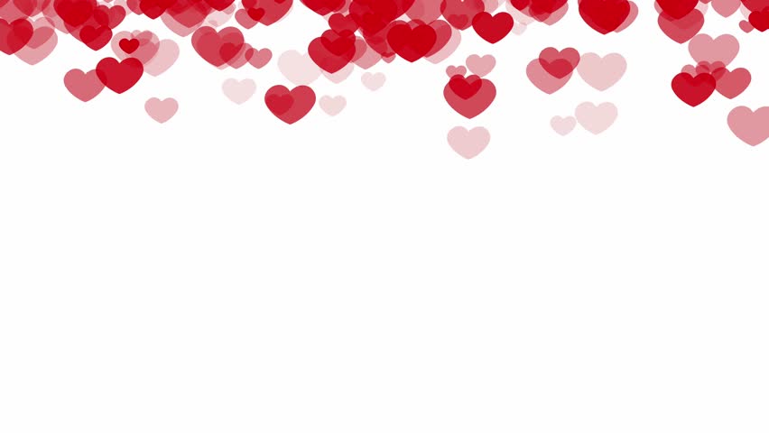 Love Background Red Heart Shapes Stock Footage Video 100