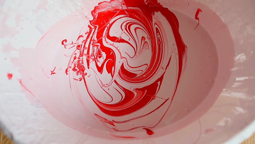 Mixing Red Paint In Bucket Stock Footage Video 100 Royalty Free