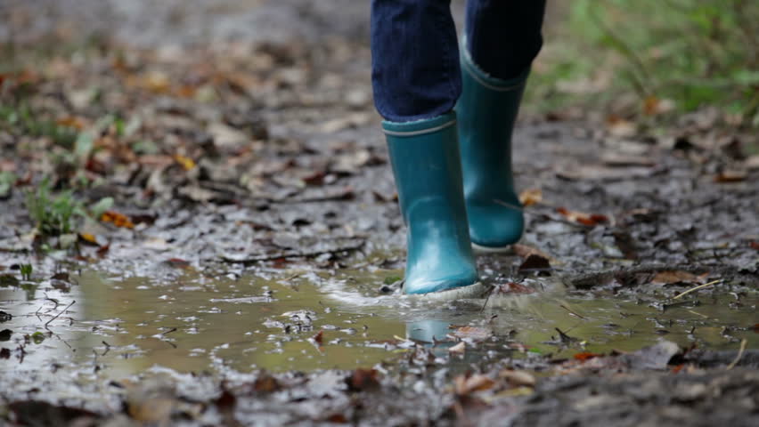 rain boots mud