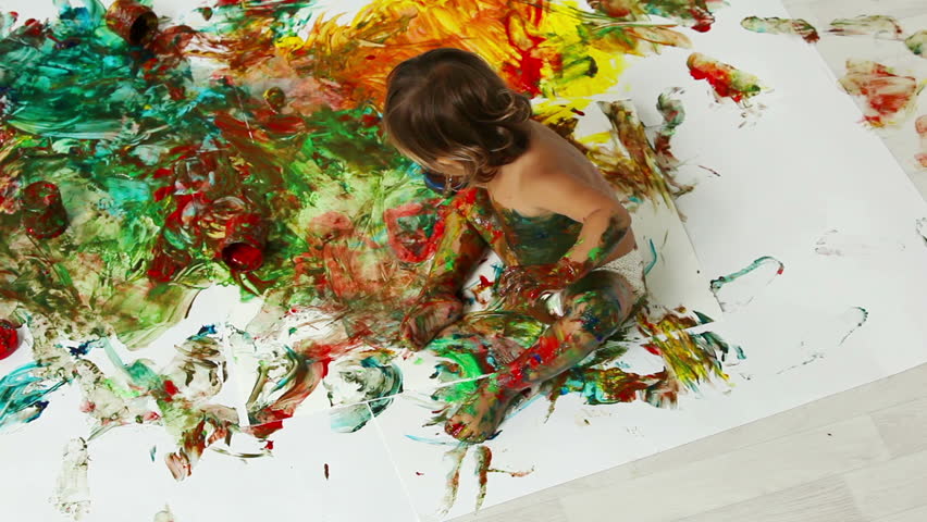 Children Painting Stock Footage Video | Shutterstock