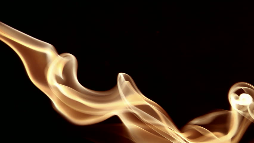 Smoking / No Smoking Streaming A Fire-colored Smoke Stream Flows Stock Footage Video (100% Royalty