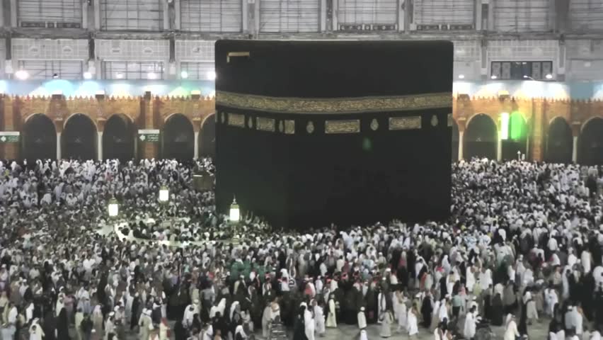Muslim Pilgrims Circumambulate the Kaaba Stock Footage Video (100% ...