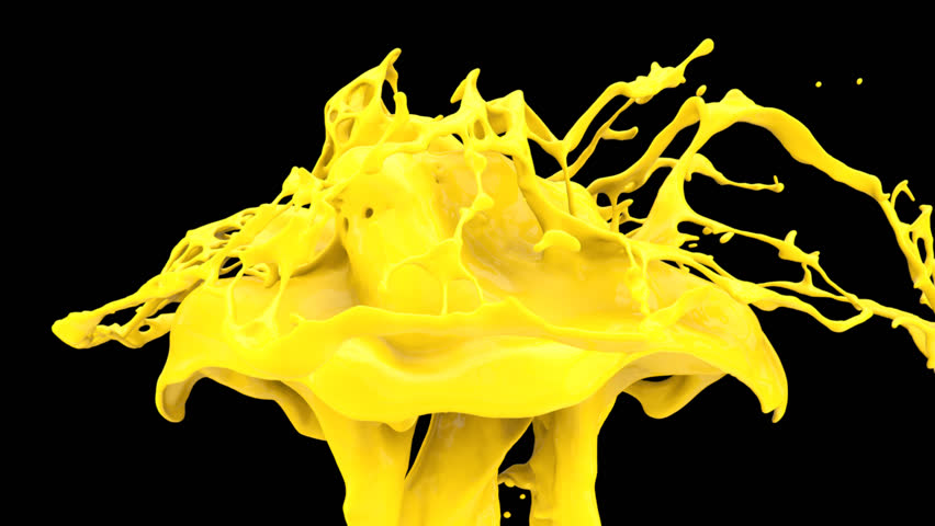 Download Yellow Color Splash in Extreme Stock Footage Video (100% ...