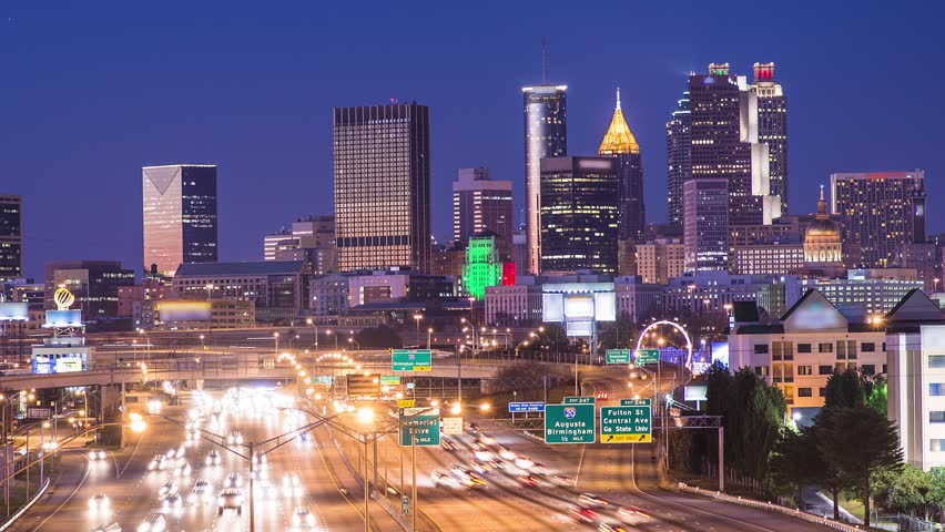 Downtown Atlanta Georgia Usa Skyline Stock Footage Video